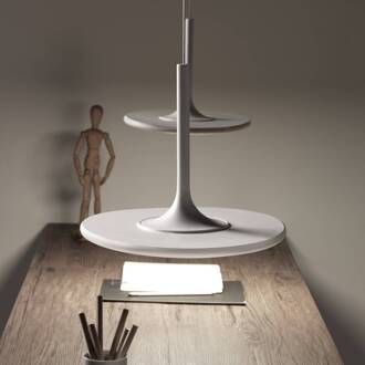 Net LED hanglamp in mat wit Ø 25 cm mat wit, opaalwit