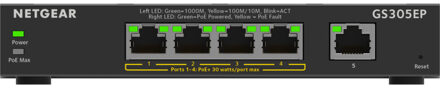Netgear GS305EP-100PES Switch Zwart