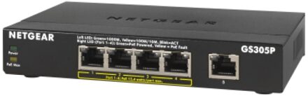 Netgear GS305P-200PES Switch Zwart