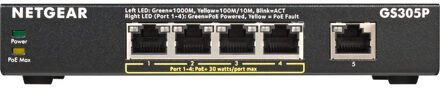 Netgear GS305P-200PES Switch Zwart