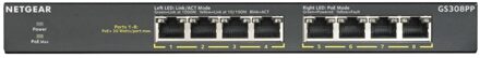 Netgear GS308PP-100EUS Switch Zwart