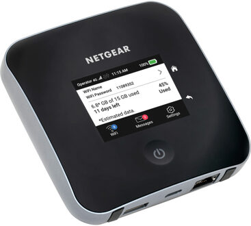 Netgear Nighthawk M2 4G Mi-Fi routers Zwart