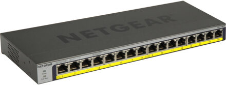 Netgear Prosafe GS116PP (16-Ports Gigabit Unmanaged PoE++) Switch Zwart