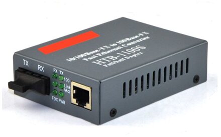 Netlink Media Converter HTB-1100S-A/B Glasvezel Media Transceiver 25Km Sc 10/100M RJ45 Single Mode enkele Vezel A size
