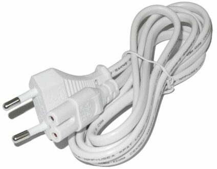 Netsnoer (EU) 2-pin, 1.5 meter, Wit