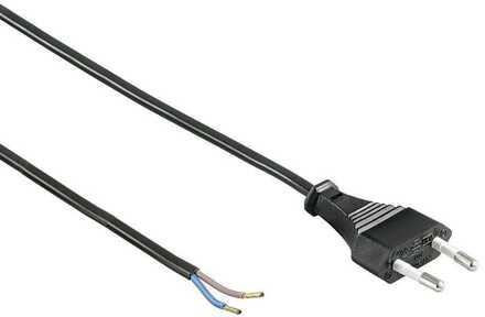 Netsnoer - Europlug (Type F Schuko) - 3 meter - 0.75 mm² - 220-240 Volt - Zwart - Voor binnen