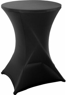 Nette afdekhoes voor een statafel - zwart - spandex elastiek/polyester - D80 cm x H110 cm