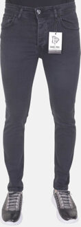 Nette Heren Stretch Jeans - Slim Fit - 5413 - Zwart / Grijs - Maten: 30