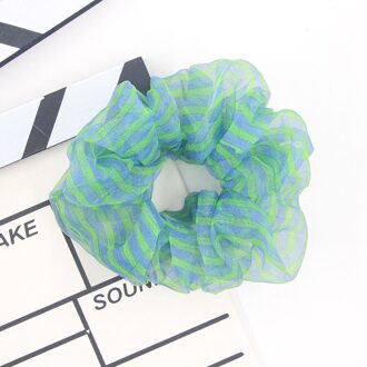 Netto Garen Haar Ring Gestreepte Scrunchies Vrouwen Elastische Haarband Paardenstaart Houder Haar Stropdas Meisje Mode Haaraccessoires 4
