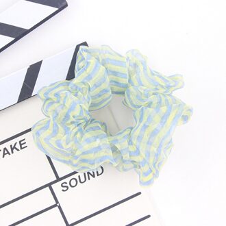 Netto Garen Haar Ring Gestreepte Scrunchies Vrouwen Elastische Haarband Paardenstaart Houder Haar Stropdas Meisje Mode Haaraccessoires 6