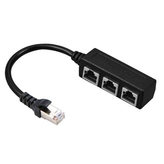 Netwerk Ccable Splitter Ethernet RJ45 Kabel Adapter 1 Male Naar 3 Vrouwelijke Poort Lan Netwerk Plug Converter Accessoires