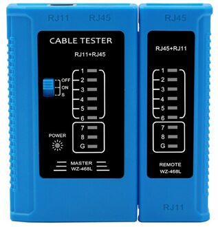 Netwerk Line Tester Netwerk Kabel Tester Multifunctionele Tester Telefoon Kabel Lijn Checker-1 Set Van RJ45 / RJ11 blauw