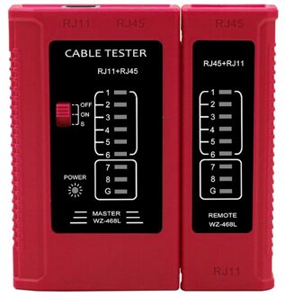 Netwerk Line Tester Netwerk Kabel Tester Multifunctionele Tester Telefoon Kabel Lijn Checker-1 Set Van RJ45 / RJ11 rood