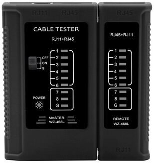 Netwerk Line Tester Netwerk Kabel Tester Multifunctionele Tester Telefoon Kabel Lijn Checker-1 Set Van RJ45 / RJ11 zwart