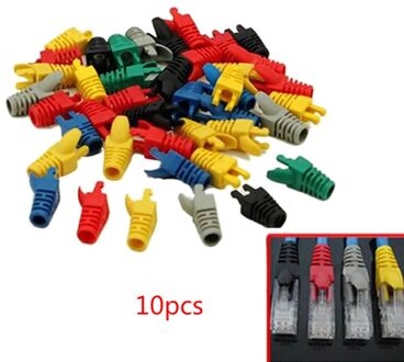 Netwerk RJ45 Kabel Ends Plug Connector Cover Laarzen Cap Cat5 Cat6 Veiligheid RJ45 Connector Jas 4NB600870-10