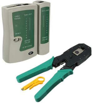 Netwerk Tester Lan Rj45 Rj11 + Krimptang Voor Ethernet Connectors
