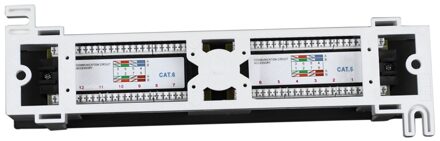 Netwerk Tool Kit 12 Poort Cat6 Patch Panel Rj45 Networking Wall Mount Rack Beugel