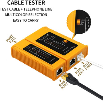Network Line Tester Network Cable Tester Multifunction Tester Phone Cable Line Checker-1 Set Of RJ45 / RJ11