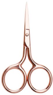 Neus Haar Schaar Gezichtshaar Schaar Kleine Schaar Roestvrijstalen Rechte Tip Schaar Voor Wenkbrauwen, Neus, Snor, baard goud