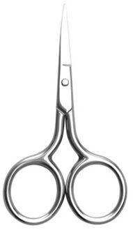 Neus Haar Schaar Gezichtshaar Schaar Kleine Schaar Roestvrijstalen Rechte Tip Schaar Voor Wenkbrauwen, Neus, Snor, baard zilver