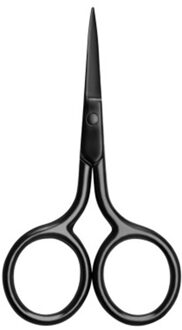 Neus Haar Schaar Gezichtshaar Schaar Kleine Schaar Roestvrijstalen Rechte Tip Schaar Voor Wenkbrauwen, Neus, Snor, baard zwart