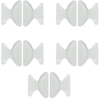 Neus Pads Voor Brillen Zonnebril Glas Spectackles Jetting-5 Pairs Anti Slip Siliconen wit