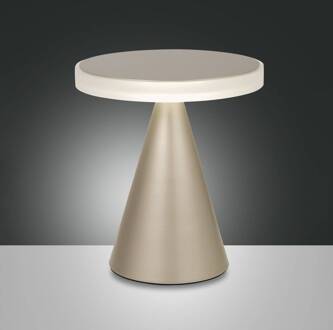 Neutra LED tafellamp, hoogte 27 cm, mat goud, touchdimmer goud edel mat