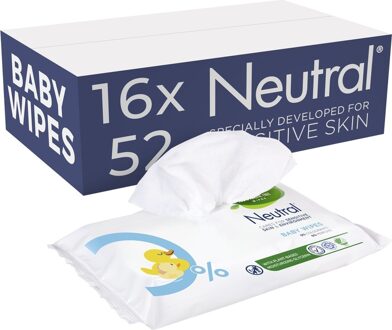 Neutral Baby Billendoekjes - 16 x 52 = 832 stuks - 0% Parfum