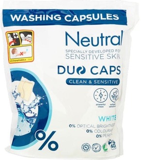 Neutral Wasmiddel Neutral Duo Wascapsules Wit 1064 g
