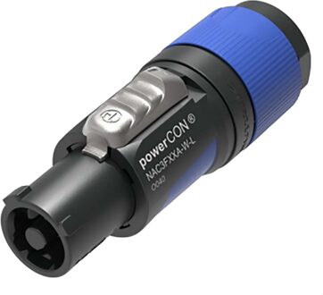 Neutrik Afsluitbare kabelconnector, power-in, schroefklemmen, blauw - NTR-NAC3FXXAWL