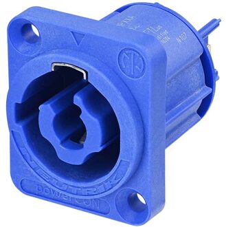 Neutrik Apparaatinlaatconnector, 3/16" platte tabaansluitingen blauw - NTR-NAC3MPXXA