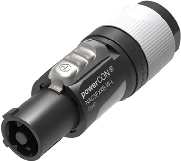 Neutrik NAC3FXXB-W-L vergrendelbare AC-netkabelconnector - NTR-NAC3FXXBWL