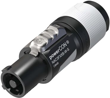 Neutrik NAC3FXXB-W-S vergrendelbare AC-netkabelconnector - NTR-NAC3FXXBWS