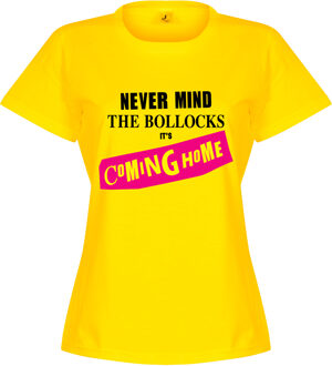 Never Mind The Bollocks It's Coming Home Dames T-Shirt - Geel - L