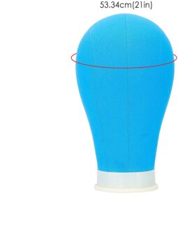 Neverland 21Inch Training Mannequin Hoofd Canvas Hoofd Display Styling Mannequin Mannequin Hoofd Pruik Stand Voor Pruik Display 21duim blauw