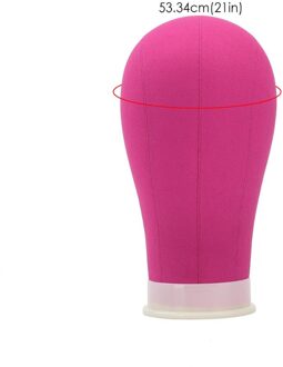 Neverland 21Inch Training Mannequin Hoofd Canvas Hoofd Display Styling Mannequin Mannequin Hoofd Pruik Stand Voor Pruik Display 21duim roos rood