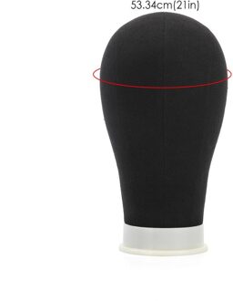 Neverland 21Inch Training Mannequin Hoofd Canvas Hoofd Display Styling Mannequin Mannequin Hoofd Pruik Stand Voor Pruik Display 21duim zwart