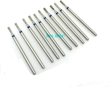 New 10 Pcs 2.35mm Shank Diamond Grinding Bur Drill Bits For Grinding Inverted Cone MN18 Polishing Burs