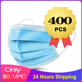NEW 100-400PCS Face Mask 3 Layers Disposable Medical Mask Non-Woven 7 Colorful Surgical Masks Anti-Dust Protect Face Mouth Mask