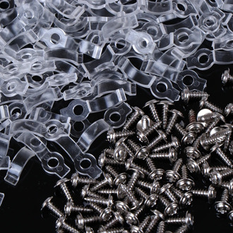 New 100 Pieces Bracket 8/10mm Fixing Clip for 5050 5630 LED Strip Light + Screw Connectors Accessories Mounting