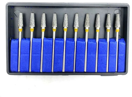 New 10pcs Dental Grinding Heads Tungsten Steel Teeth Polishing Burs Dental Lab Grinding Drill Grinder Bur L040EFC