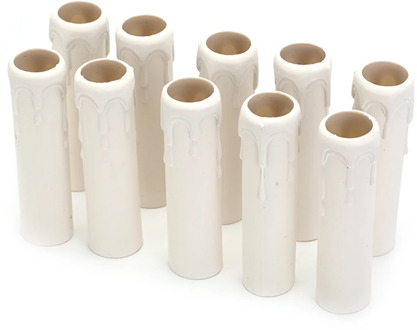 New 10Pcs/Lot Sleeve Candle Bulb Base Cover Chandelier Part Candle Tube Table Lamp Base Candle Lamp Holder Tube Candle Lamp Base