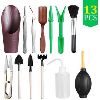 New 13PCS Mini Garden Hand Tools Succulents Spray Bottle Mini Gardening Supplies Transplanting Miniature Planting Hand Tool Kit