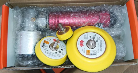 New 1pcs 90 Degree Eccentric Air Sander Polishing Machine With 1" 2" 3" Pad Eccentric Sander 90 Degree Pneumatic Polisher Tool