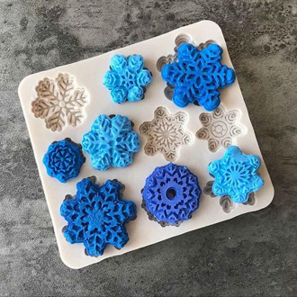 New 1pcs Christmas House Snowflake Silicone Mold Cake Mould Xmas Santa Claus Fondant Cookie Cake Baking Tool Navidad
