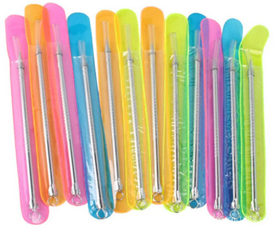 New 1pcs Silver Blackhead Comedone Acne Blemish Extractor Remover Cosmetic Tool Stainless Needles Remove Tool 8 Cm