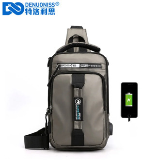 New 2020 Men's Shoulder Bags USB Charging Crossbody Bags Male Anti Theft Chest Bag Waterproof Casual Travel Messengers Bag