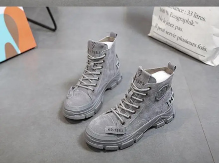 new 2020 spring new ladies fashion shoes autumn comfortable Martin leather boots thick ankle boots female