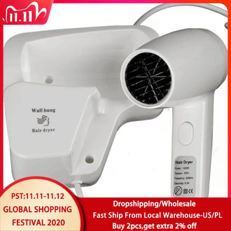 New 220V 1200W Negative Ion Wall Mounted Hair Dryer Blower Hotel Home With Holder EU Plug Hair Dryer Blower Hair Drying Tool