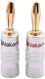 New 24 pcs 24K Gold Nakamichi Speaker banana plug Audio Jack connector